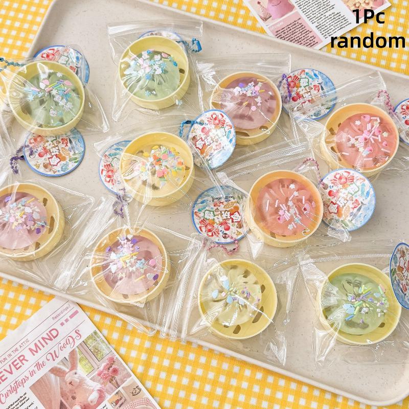 Mini Steamer Steamed Bun Squeezable Toys Set Squeeze Slow Rebound Relief  Squishy Fidget Sensory Toy Party Favors Gifts