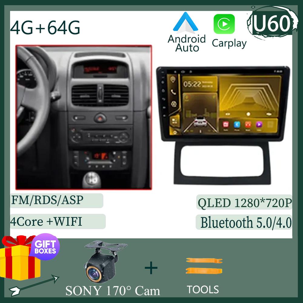 Car Radio For Renault Clio 2 BB CB 2001 - 2012 Stereo Multimedia Video Player Wireless Carplay GPS Navigation Android Auto
