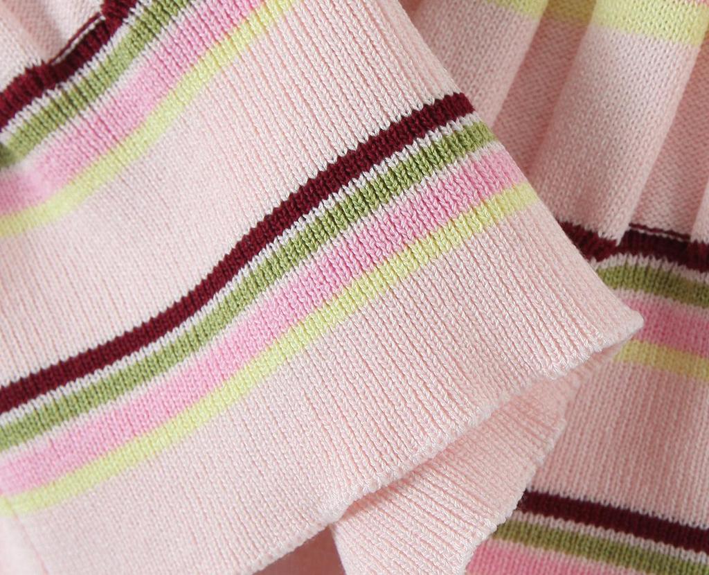 European Style Women's Striped Collared Knit Top - Spring 2026 Collection