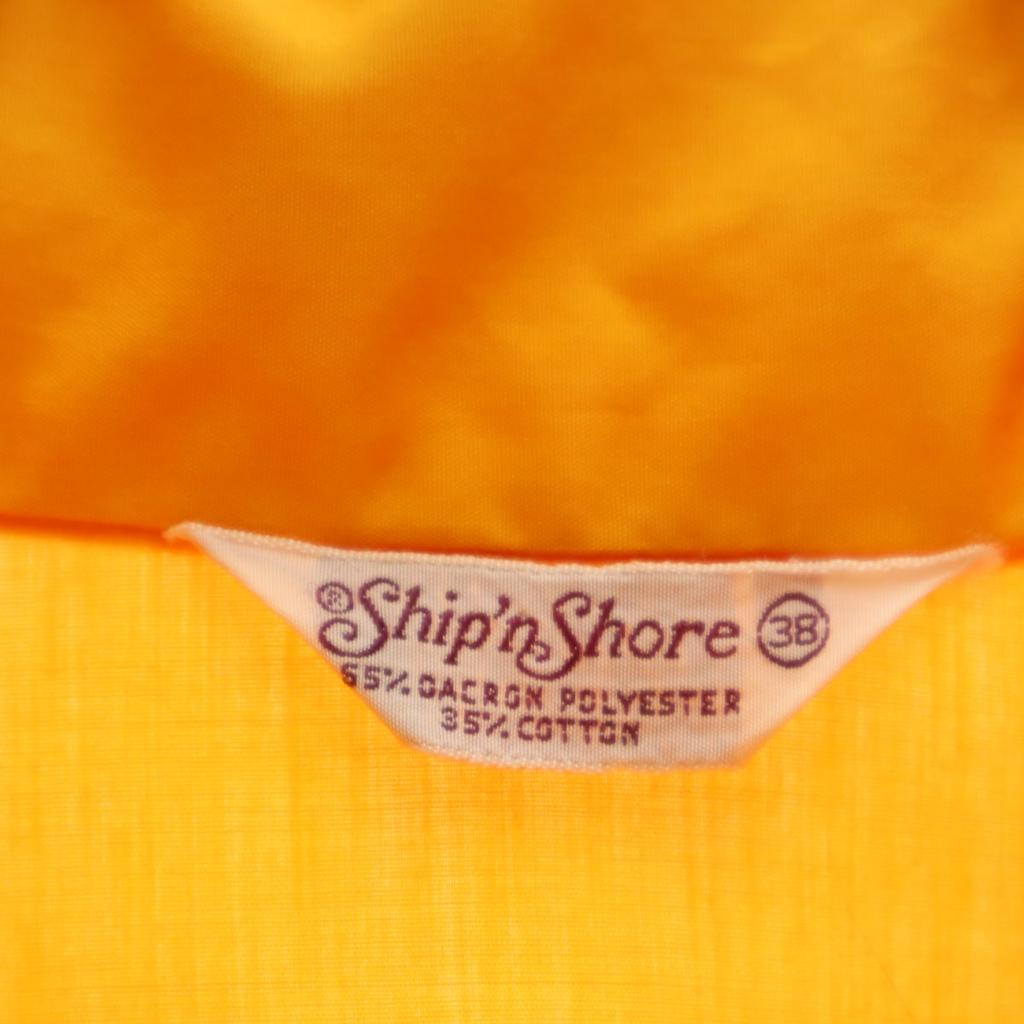 Ship'n Shore 60s 70s Vintage Long Sleeve Shirt 38 Yamabuki Women Used
