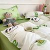 Dormitory Cartoon Printing Three-piece Set, Small Fresh Bed Sheet Quilt Cover, Skin-friendly Four-piece Set