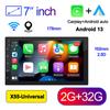 Android 13 Wireless CarPlay for Apple 2Din Auto Radio for FIAT 500 Abarth 2007 2008 2009-2015 Multimedia Screen Stereo GPS BT