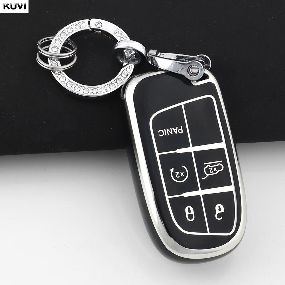 Fashion Tpu Car Key Case Cover For Jeep Renegade Frand Cherokee Dodge Journey Charger Chrysler 200 300 300 5 Buttons Protector