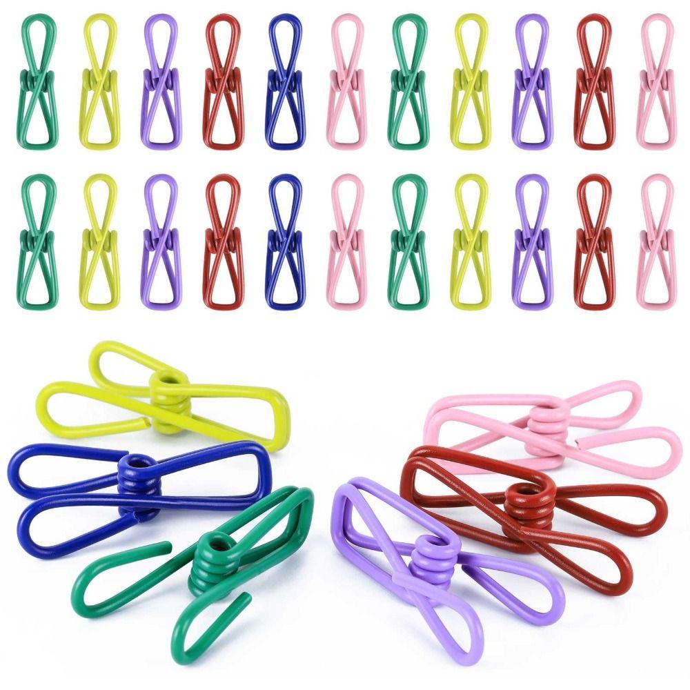 30PCS High Quality Anti Drop Food Clips Windproof Colorful Food Packaging Clip Reusable Durable Bag Clips Clothesline