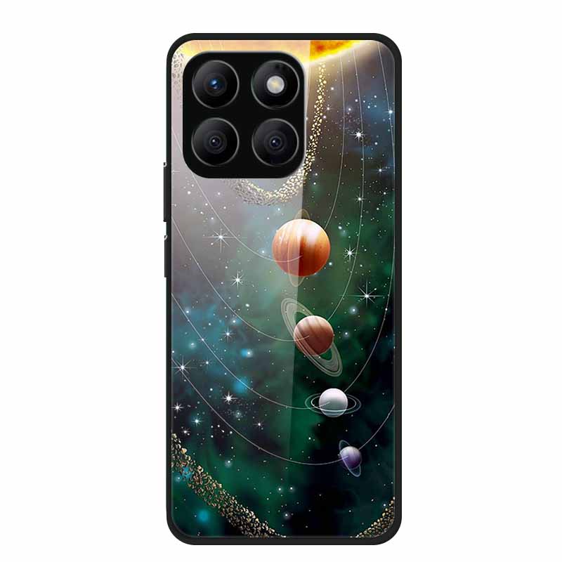 Glass Hard Back Cover For Honor X8C X8B X8 4G 5G Honor 400 Smart Phone Case Soft TPU Bumper Tempered Glass Case Coque Funda Capa