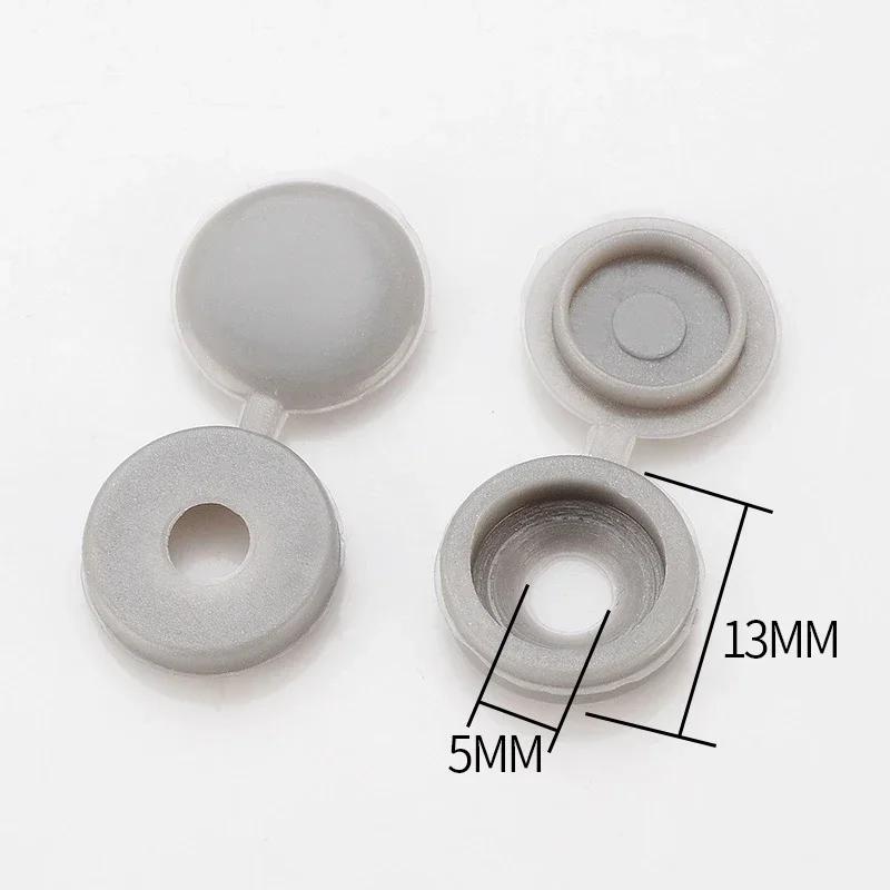10/500PCS Motorcycle Car Screw Caps Nuts Covers Foldable Snap Protective Cover Hinge Plastic Button Furniture Upholstery Cover