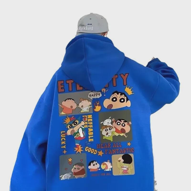 Men's 2024 New Hong Kong Style Trendy Loose Hooded Sweatshirt with Letter Print for Spring & Autumn.