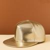 Fashion Adjustable Baseball Cap Snake Scale Pattern Solid Color Hip-hop Hat PU Leather Trucker Hat Unisex