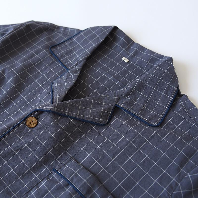 Set Pigiama Estivo per Coppia: Completo da donna a quadri in cotone a maniche corte con pantaloncini, Pigiama casual taglie forti da uomo