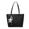 Fashion Cute Sparkle Star Print Tote Bags for Women with Star Charm Trendy Crossbody Purse Work Shopping Casual Shoulder Handbag