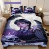 Midnight Whispers Shadows Three-piece set (1 * duvet cover + 2 * pillowcase, without core) 2D Flat Duvet cover and pillowcase Soft and comfortable