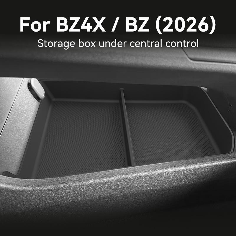 RHD Per Toyota BZ4X / BZ 2026+ Scatola Portaoggetti Inferiore Console Centrale Vassoio Organizzatore Antiscivolo in TPE Accessori Interni Auto