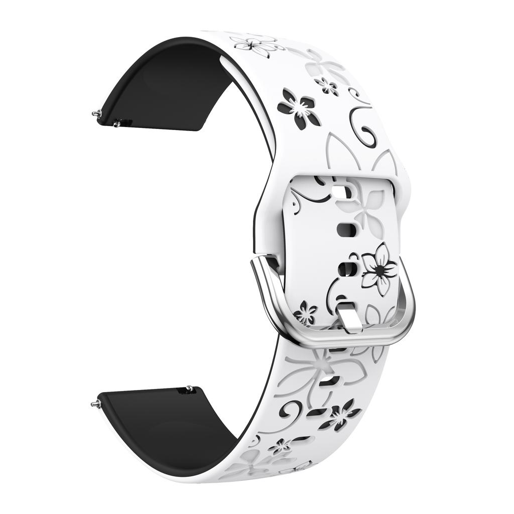 22mm Silicone Band for Oneplus 3 46mm 2 2R Engraved Flower Wristband Strap for Oneplus 3 2 2R 22mm Men Women Band Accessorries