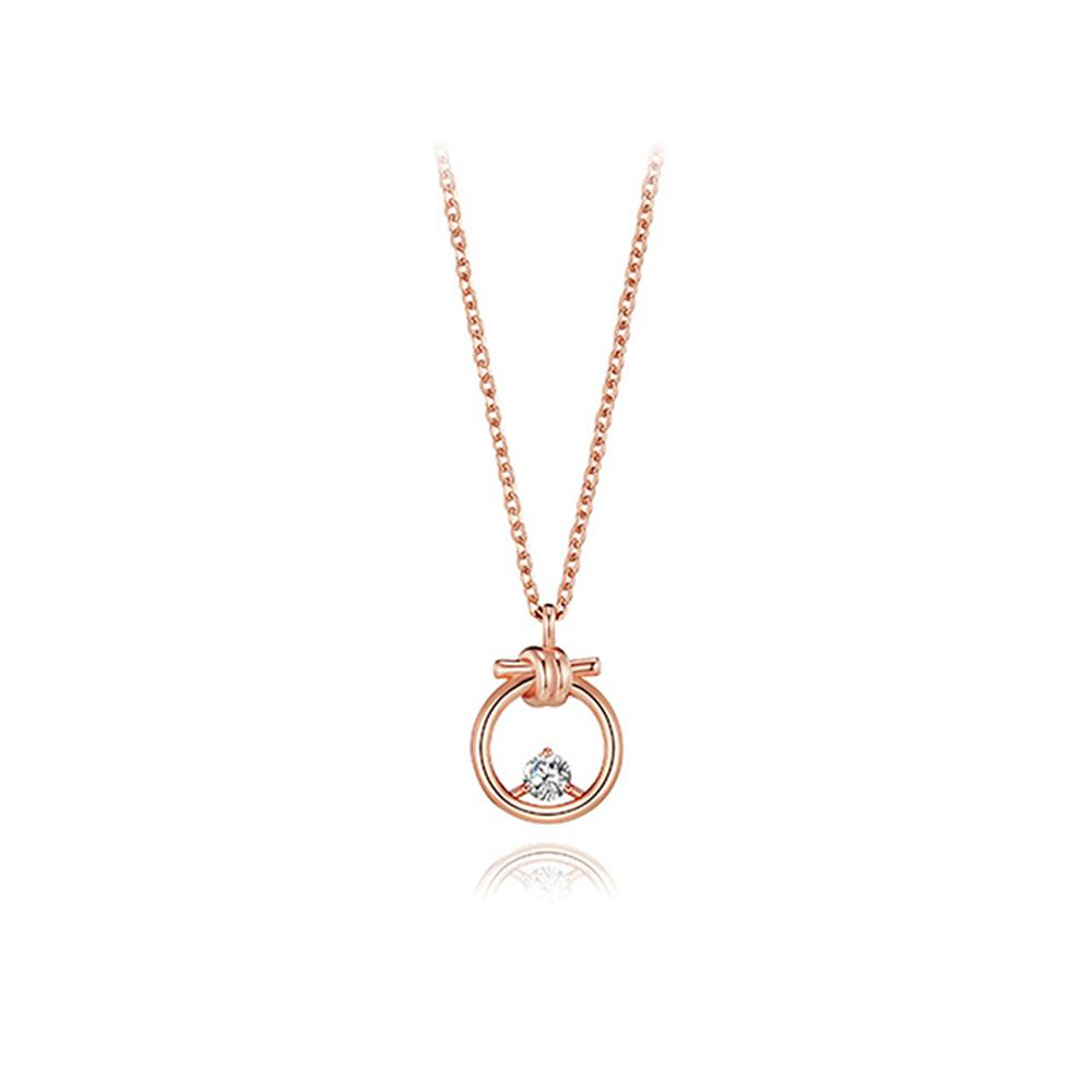 Stylus Some Pretzel Round 3 Diamond Necklace_212200130