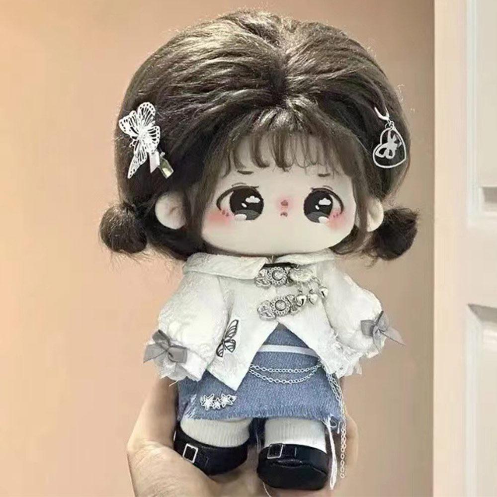 Creative 20CM Doll Clothes White Blue Playing House Doll Student Uniform Photo Prop Changing Dress Game Mini School Suit Toy