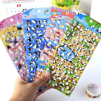 1 adet Kawaii Sevimli Küçük Köpük 3D Dekoratif Hayvan Kırtasiye Çıkartmaları Scrapbooking DIY Günlük Albüm Çubuk Etiket