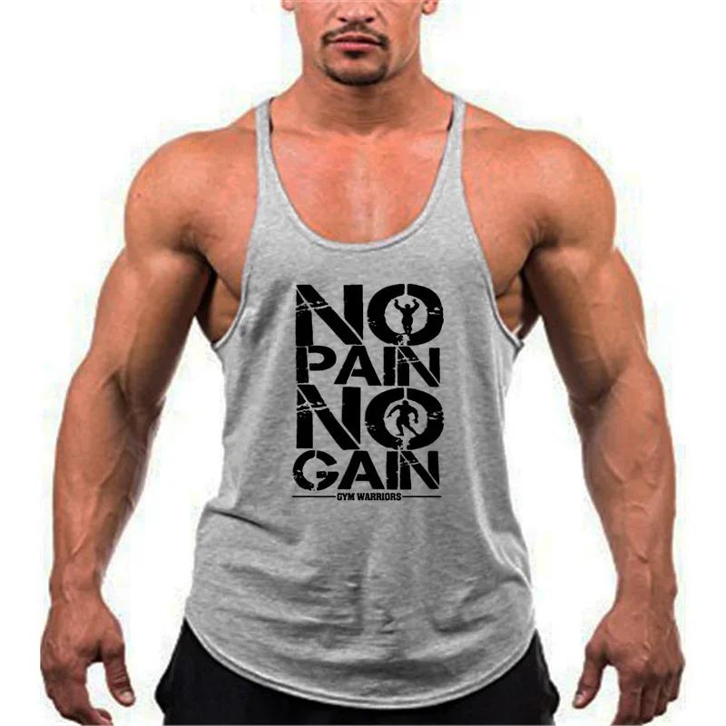 Muscleguys Running Vests Mens Bodybuilding Stringer Tank Tops Gym Clothing Cotton Sleeveless Shirt Summer Sports Singlets Workout Tanktop