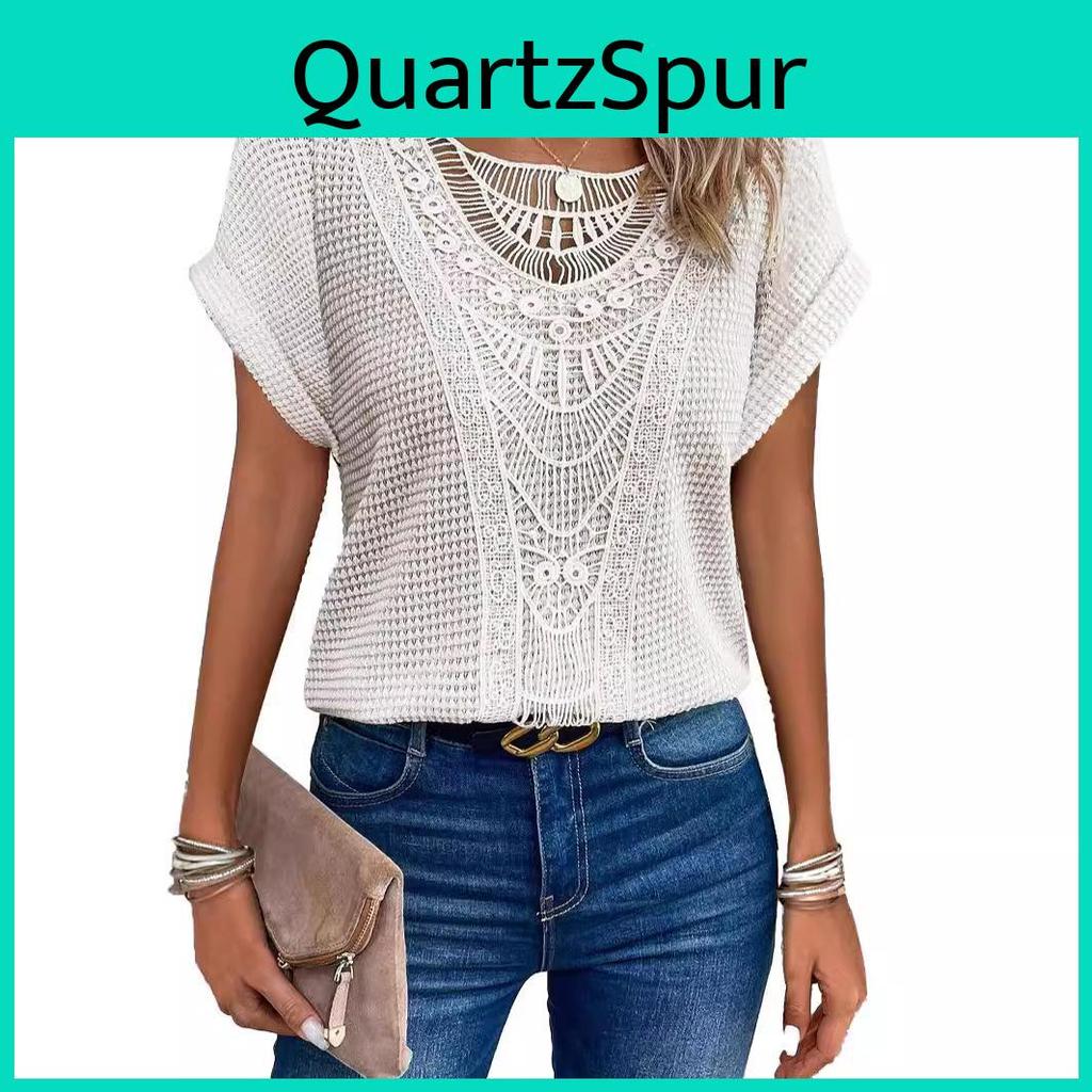 Summer And New Lace Spring Splicing Shortsleeved Tshirts For Women