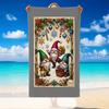 Christmas Printed Beach Towel Soft Quick Dry For Indoor Outdoor Home Use Holiday Gift