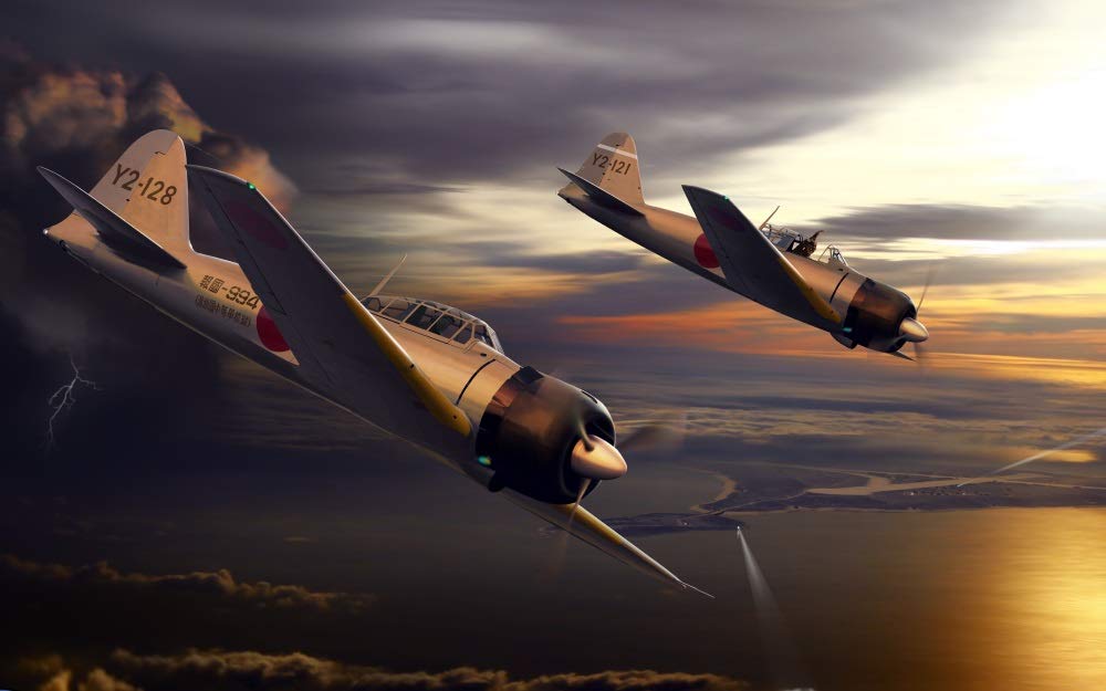 

wallpaper poster featuring the Mitsubishi A6M3 Zero Type and featuring the Mitsubishi A6M3 Zero Characro 603mm x Architectural wallpaper with Made in
