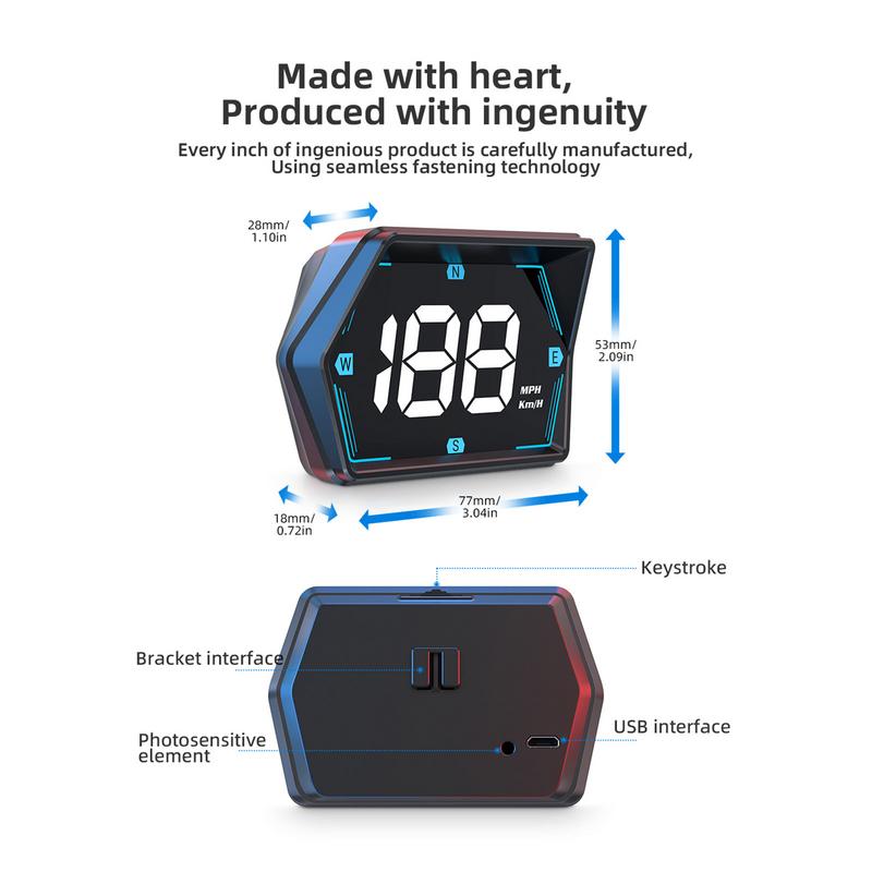 Windschutzscheibenprojektor Geschwindigkeitsmesser Automobil Auto Tacho Windschutzscheibenprojektor GPS-System Digitales HUD Windschutzscheibenprojektor