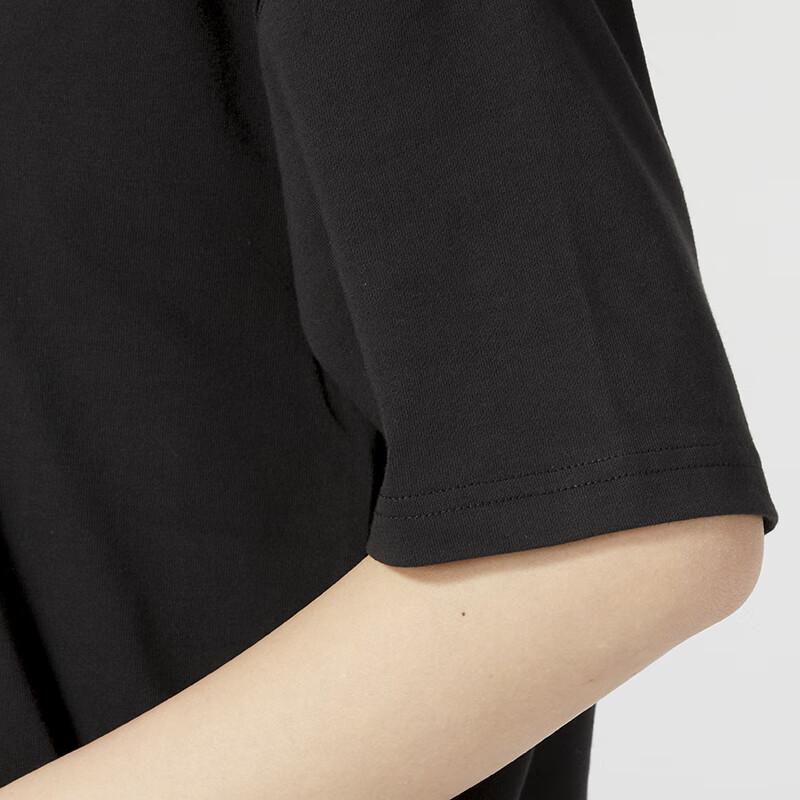 Puma Logo Print Breathable Round Neck Short Sleeve T-Shirt Women Tops Black 677522-01