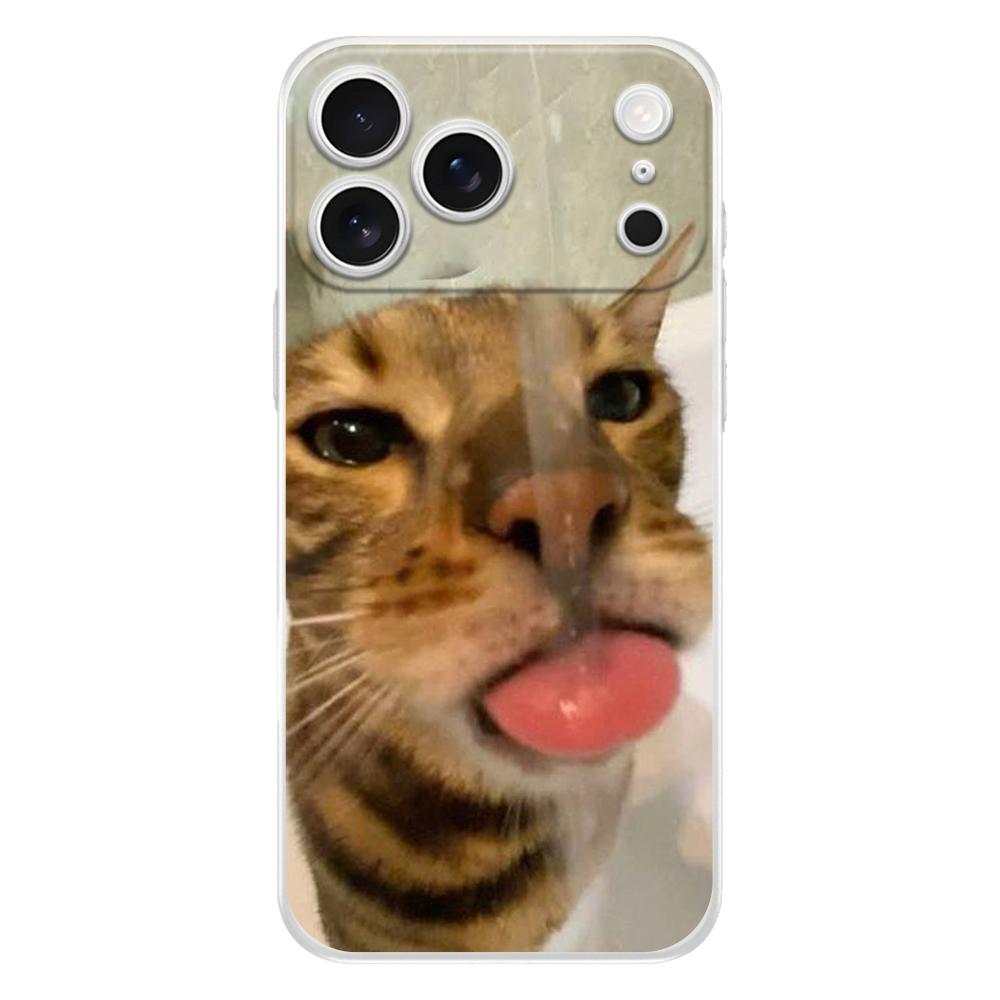 Soft Clear TPU Phone Case For iPhone 17 Air 16E 16 11 15 14 Pro MAX 12 13 7 8 Plus SE Easter Cover Protection Funny Animal Cat
