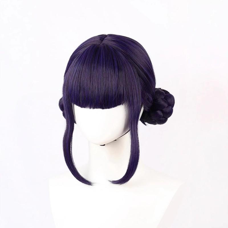 Skpop Witch Zoe Cosplay Wig Scalp Top Dark Purple Rose Net Cap Role Play Women
