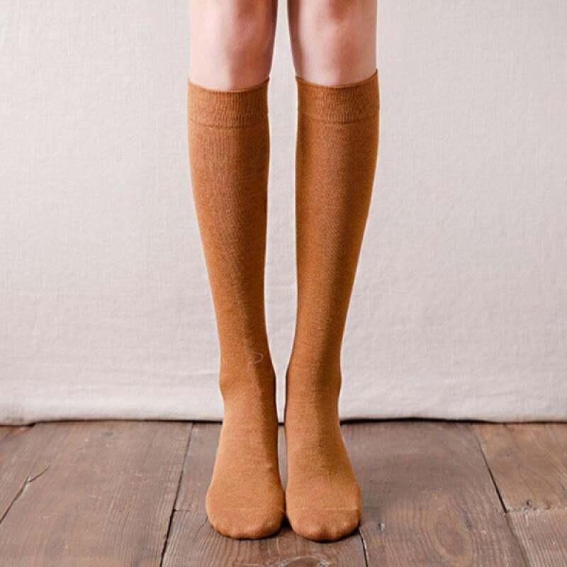 Knee socks, stockings, long socks, yoga socks, leg warmers, long socks brown