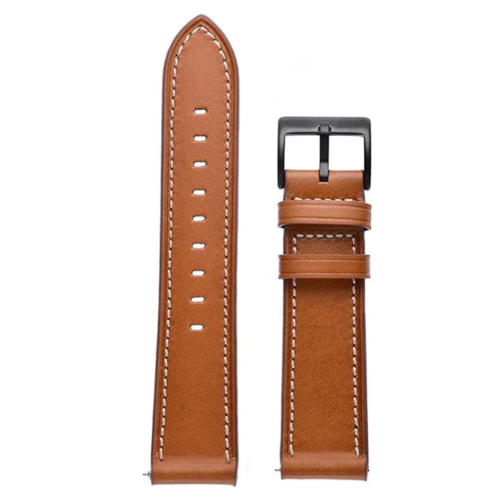 

20mm Watch Band for Garmin Venu/Sq/Sq 2/2 Plus ,Genuine Cow Leather Replacement Straps Coffee