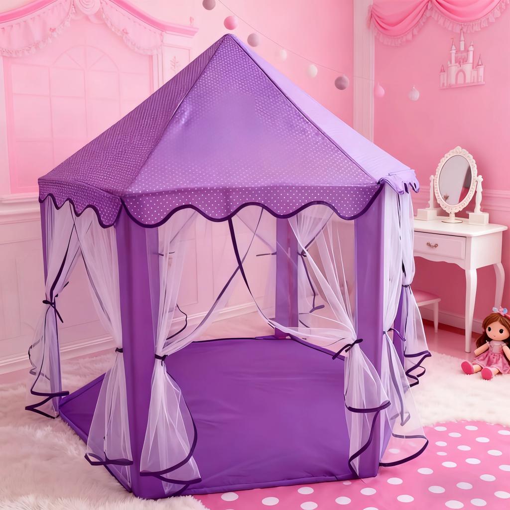 Tenda da gioco a rete esagonale per bambini - Indoor e Outdoor 2 in 1 Sicura Ventilata Tenda da gioco per bebè Giocattolo per bambini e bambine Tenda per gattonare