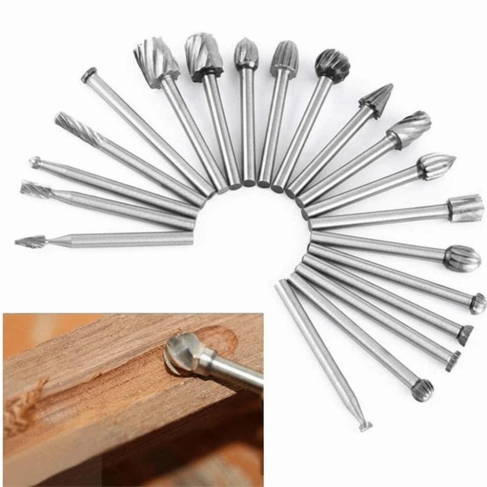 20Pcs 40mm Length Rotary Burrs Set High-Speed Steel Grinding Tool Set DIY Projects