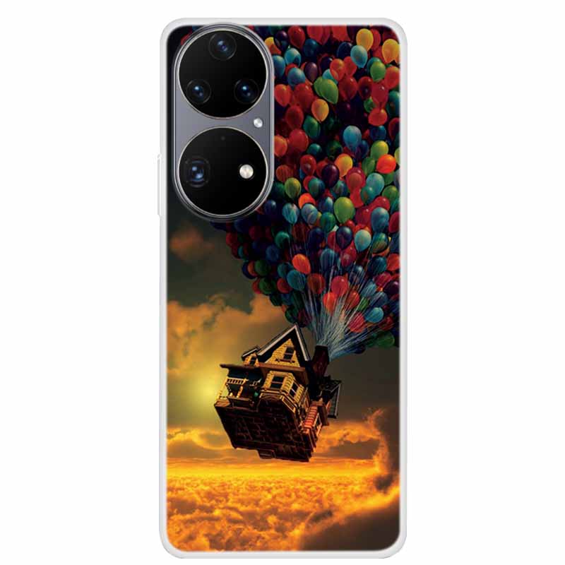 For Huawei P50 Pro Case P50 P50E Clear Fashion TPU Silicone Shockproof Phone Case for Huawei P50 Pro Case P 50 Protective P50Pro
