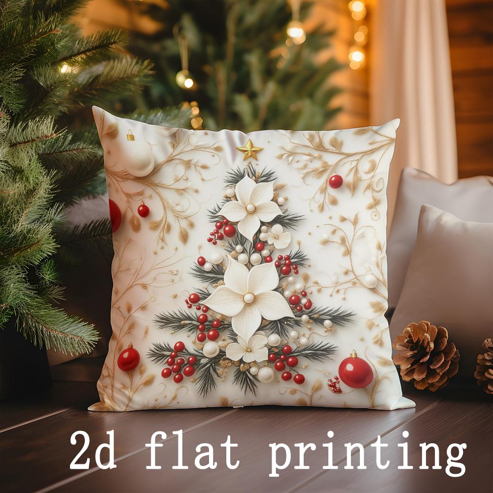 Heimdeko Weihnachtlich-Thematische Dekorative Kissenbezüge für Zuhause Muster Kissenbezug Geeignet für Sofa Schlafzimmer Auto Kissenbezug