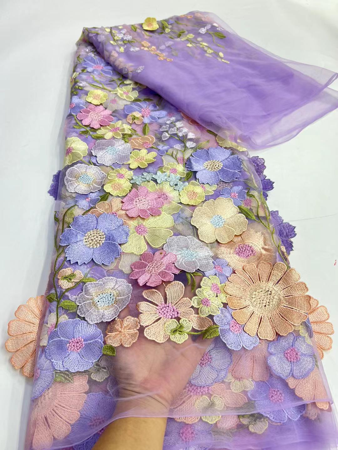 

3D аппликация вышитая кружевная ткань для детского платья