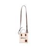 Bally Akelei Logo Print Cotton Fabric With Leather Trim Mini Tote Bag Women Tote Beige 6307810