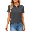 Womens Tops Short Sleeve Polo Collar Shirt for Summer Tops for Women Casual Womens Clothing Shirts for Women