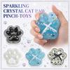 Transparent Cat Paw Shaped Toy with Random Glitter Elements Stress Relief Soft Material for Home and Office Use