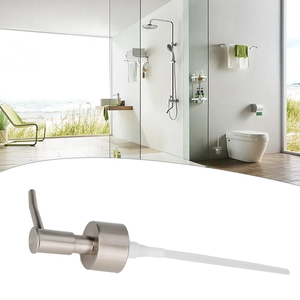 Bathroom Spray Tube Pump Head 28 Teeth Head Shower Plastic Lotion Silver 28 Thread ABS Plastic Bath Dispensers