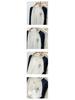 Women's Retro Color Block Crew Neck Long Sleeve Cross Print T-shirt for Autumn/Winter