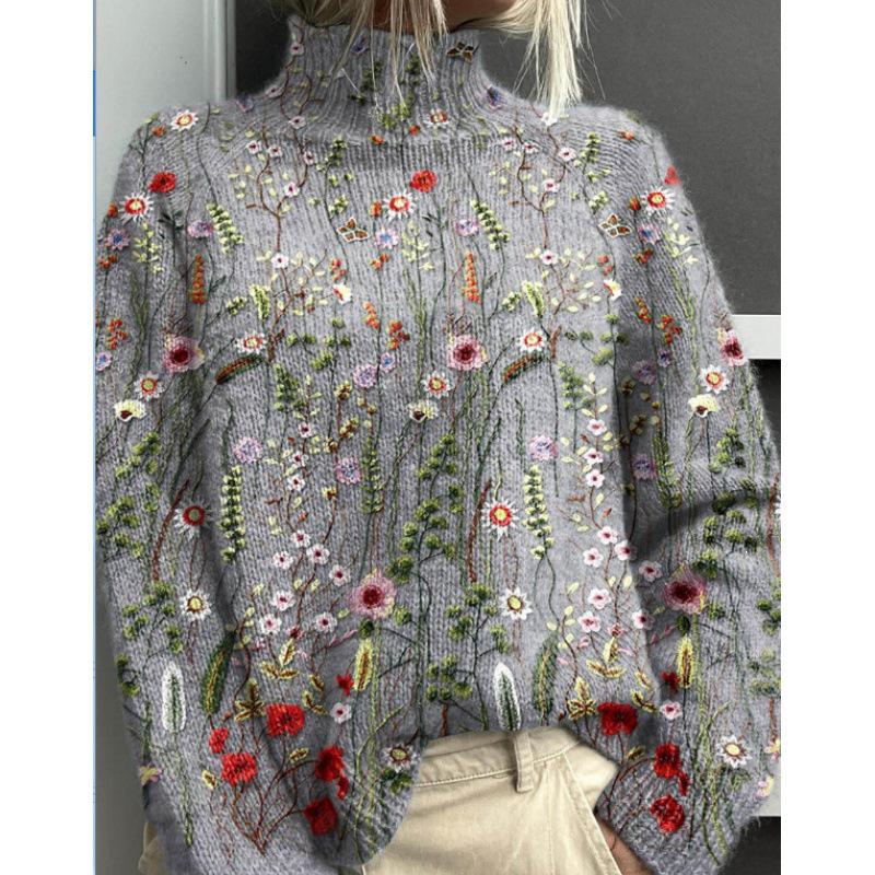 Neuer bedruckter lässiger Umhang Cardigan Pullover