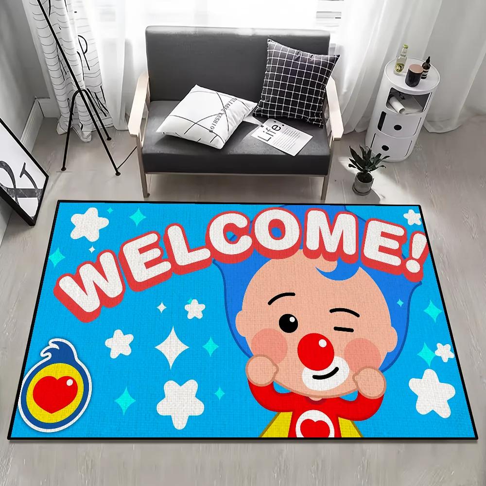 Cute Small Carpet Anti-Slip Kitchen Cartoon Plim Bedroom Handmade Tufted p-Plim Rug Baby Carpet Living Room Entrance Decoration