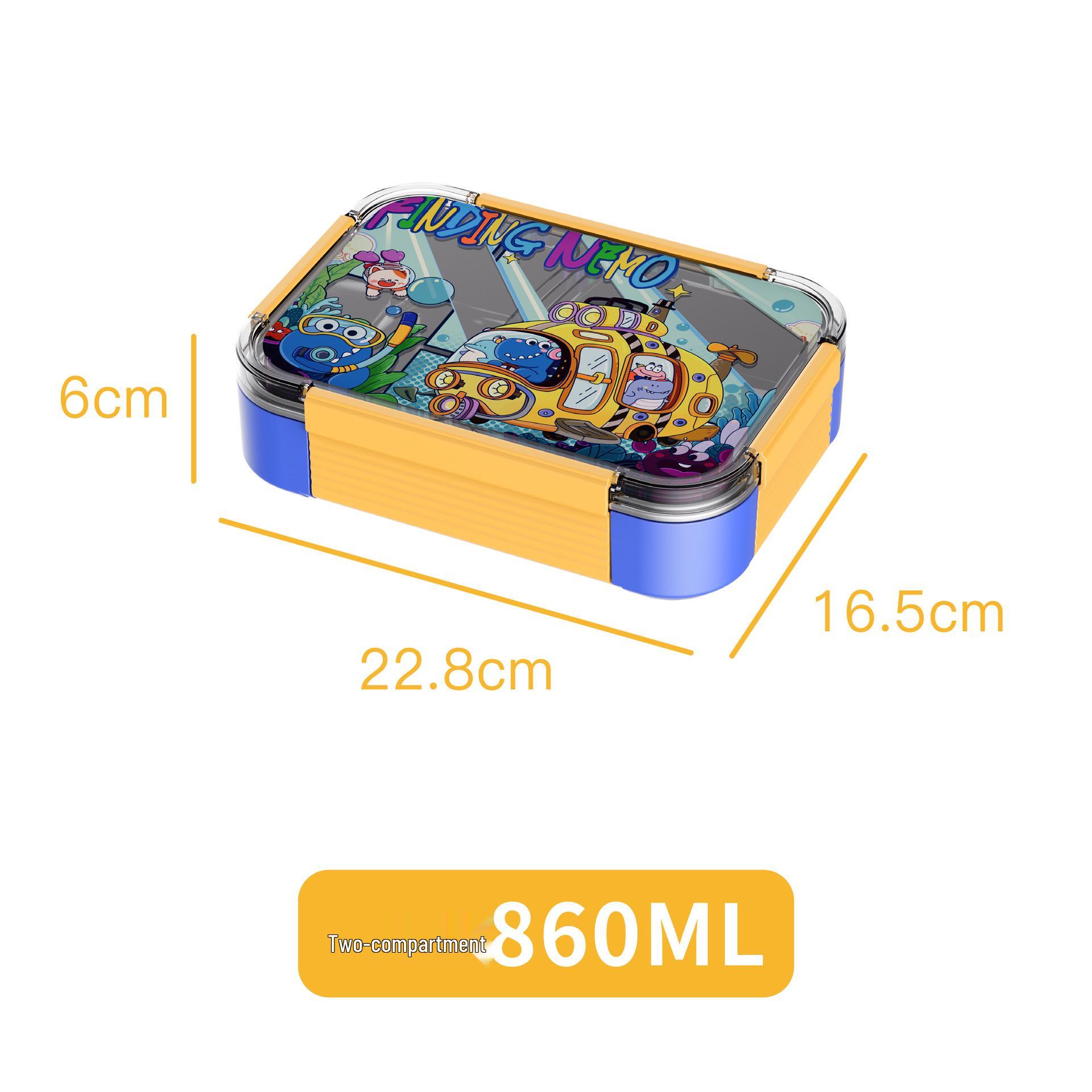 304 Stainless Steel Kids  Insulated Lunch Box, Food Grade, Compartmented, Square Bento Box