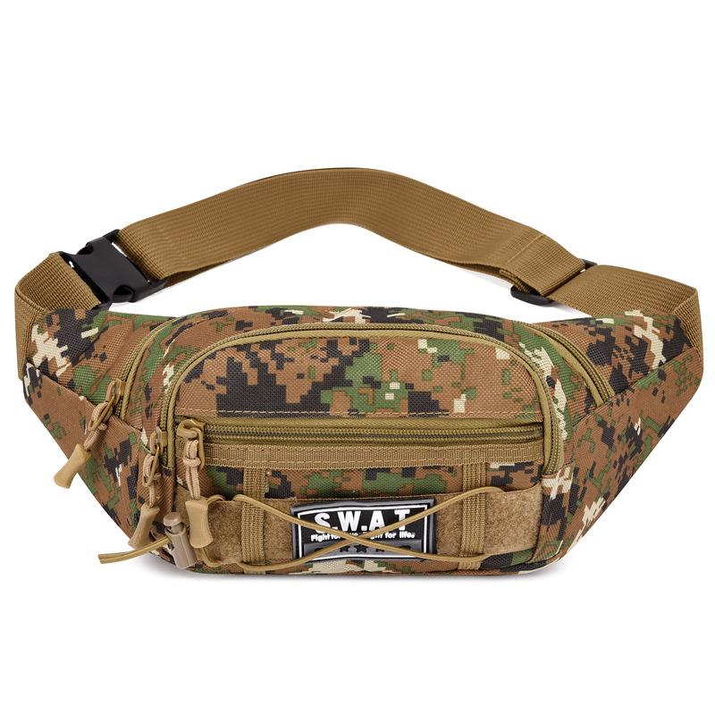 Camouflage Outdoor Mountaineering Fanny Bag Versatile Fashion Trend Shoulder Fanny Bag Running Sports Cycling Messenger Bag Bag