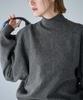 Yours BEXU1745 High Neck Dolman Sleeve Oversized Size Gray Women's Knit, Small,