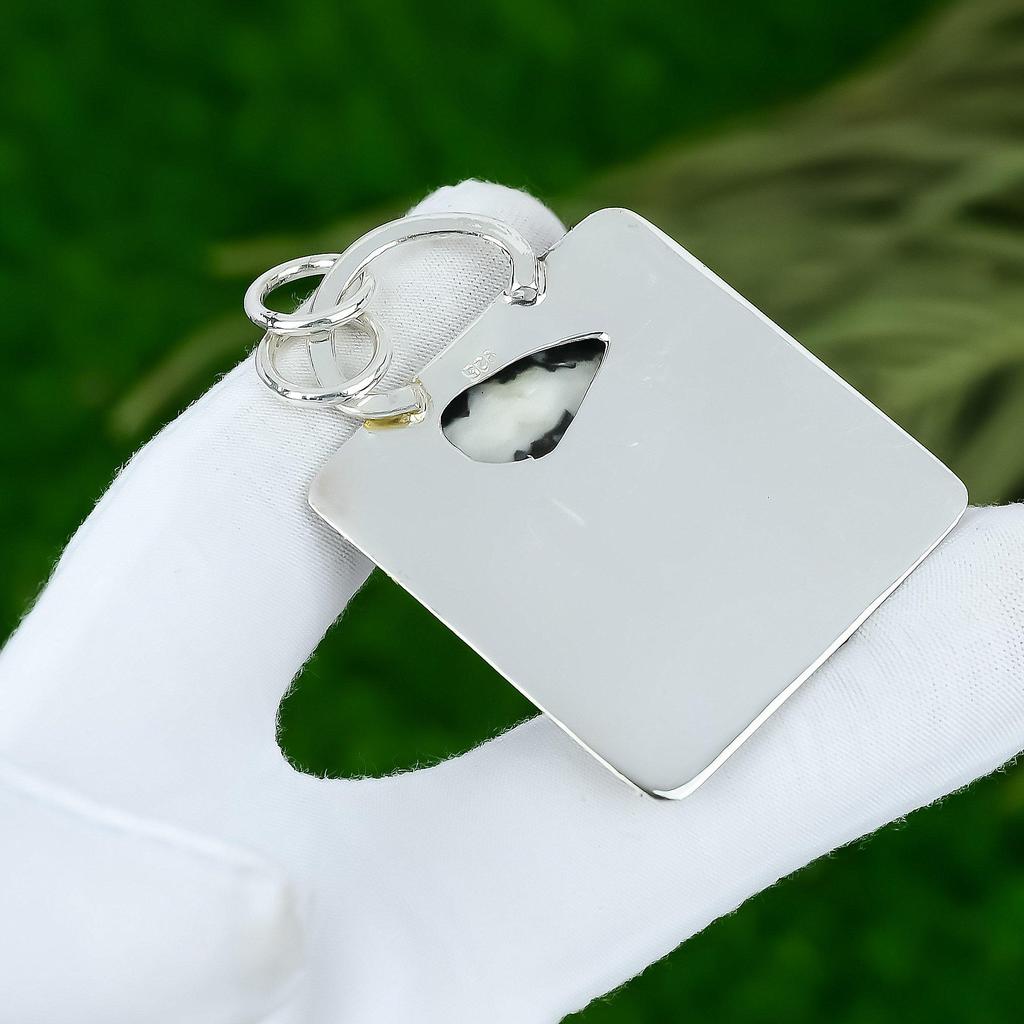 Friendship Day Sale 925 Sterling Silver Natural Zebra Jasper Handcrafted Pendant
