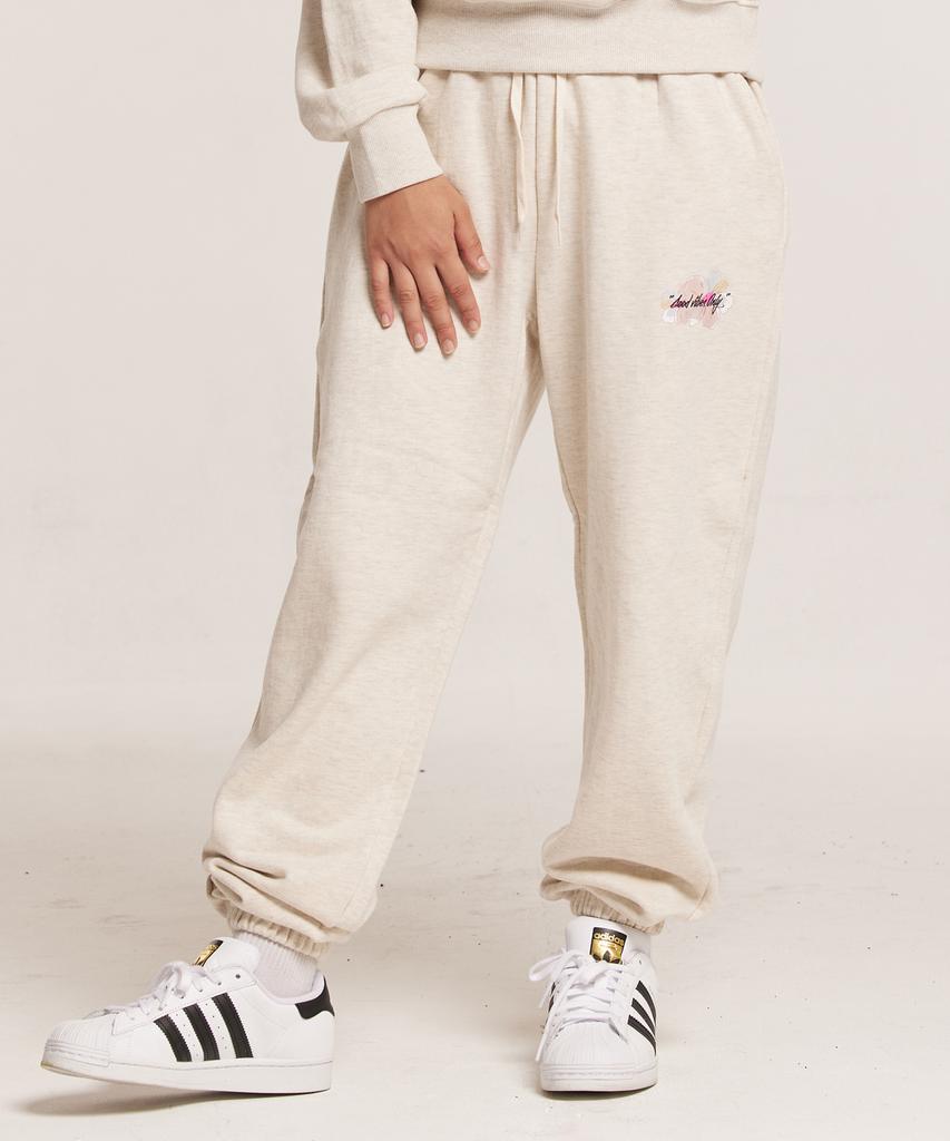 CREAM SODA LAB Good Vibe Jogger Pants Oatmeal Pink