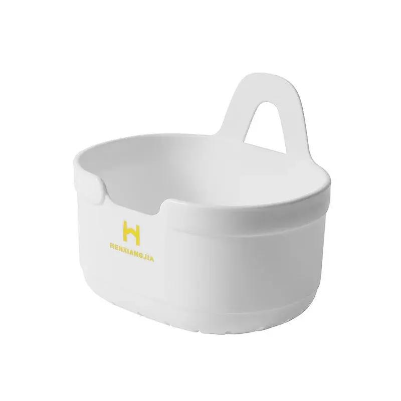 

Kitchen Onion Garlic Storage Basket Bathroom No Punching Wall Mounted Home Use Spice Rack Storage Basket Luxury Style білий