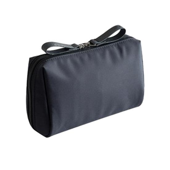 

Дорожная косметичка с двойной застежкой-молнией, сумка для хранения косметики, переносная сумка-органайзер для туалетных принадлежностей для отпуска, деловой поездки, домашнего использования чёрный
