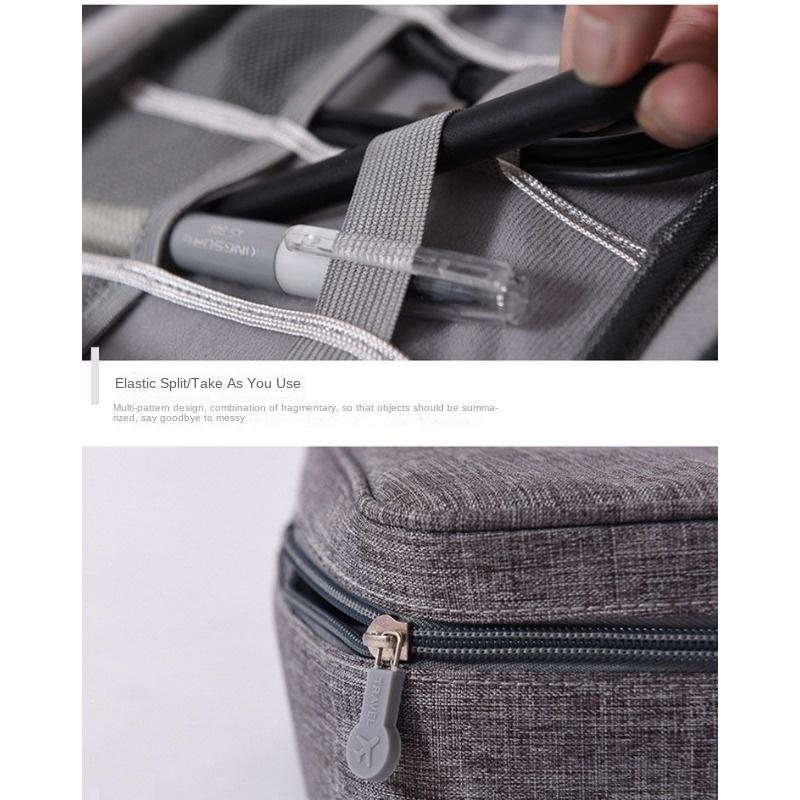 Torba do przechowywania kabli danych, torba do przechowywania power banku, etui na słuchawki cyfrowe pudełko do przechowywania, wielofunkcyjna torba podróżna z tkaniny Oxford